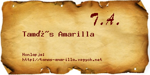 Tamás Amarilla névjegykártya