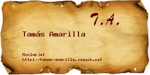 Tamás Amarilla névjegykártya